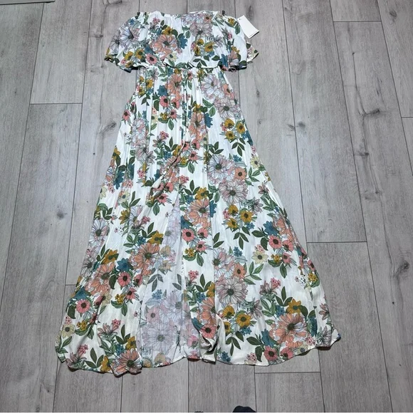 NWT! O’Neill Floral Strapless Maxi Dress Boho Beach Summer Sundress Size Medium - Picture 4 of 8